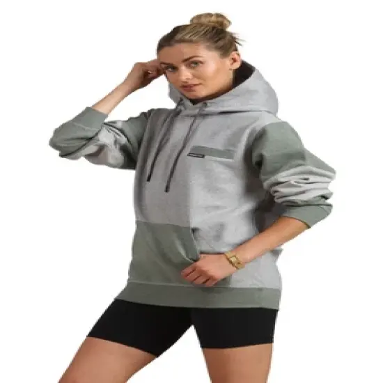 Members Only Women's Colorblock Pullover Oversized Hooded Sweatshirt image {1}