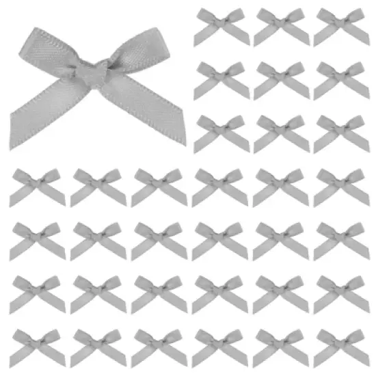 Unique Bargains Polyester Craft Durable Satin Ribbon Bow 1.6x1 Inch 100 Pcs image {9}