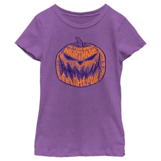 Girl's The Nightmare Before Christmas Pumpkin King Script T-Shirt image {3}