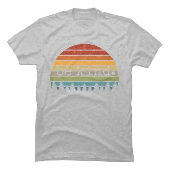 Men's Design By Humans Uplifting Retro Sun Vintage Be Kind Happy Positive Gift By cssdru T-Shirt image {6}