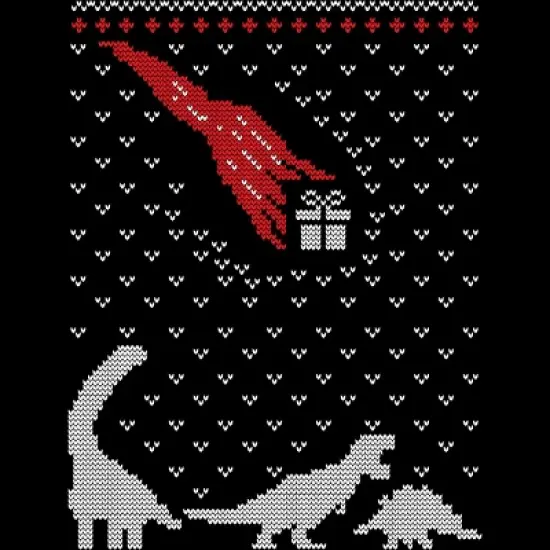 Men's Design By Humans Dinosaur Comet Christmas Sweater By shirtpublic Tank Top image {1}