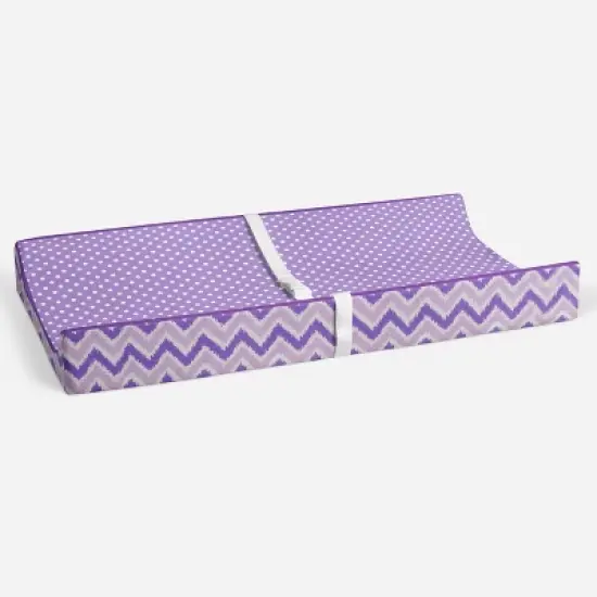 Bacati - MixNMatch Purple Pin Dots Changing Pad Cover image {3}