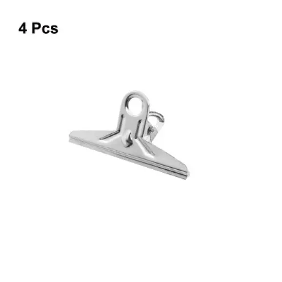 Unique Bargains Spring Loaded Office Metal Binder Clip 4 Pcs image {1}