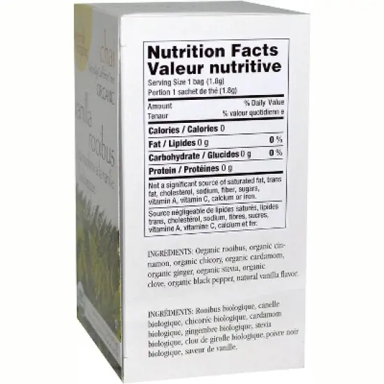 Uncle Lee's Tea Imperial Organic Vanilla Rooibos Tea - 1 Box/18 Bags image {2}