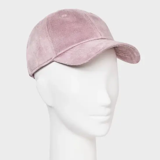 Faux Suede Baseball Hat - Universal Thread&trade; Pink image {1}