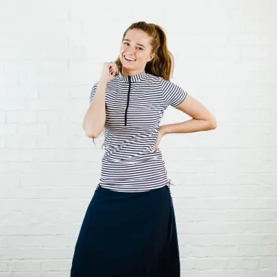 Calypsa Half-Zip Adele Swim Top image {6}