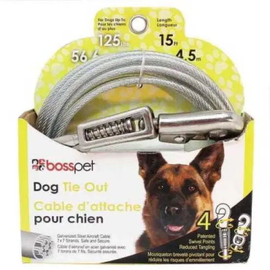 Boss Pet XL Vinyl Coated Cable Tie-Outs With Comfort Snaps image {2}