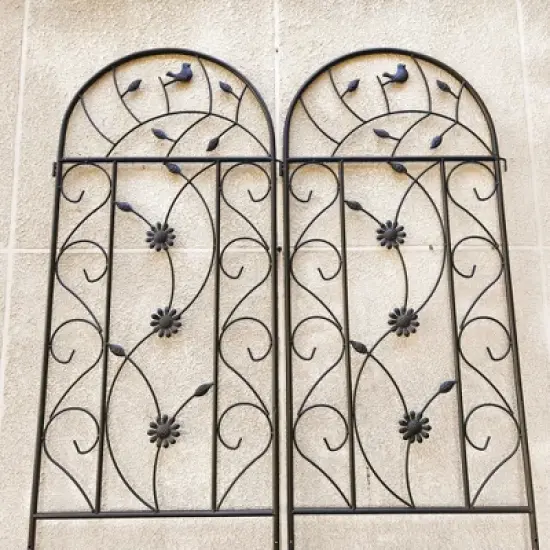 NicBex 2 Pack Garden Trellis 86.7"X19.7" Tomato Trellis, Rust-Proof Plant Climbing Support Suitable for Garden, Brown image {1}