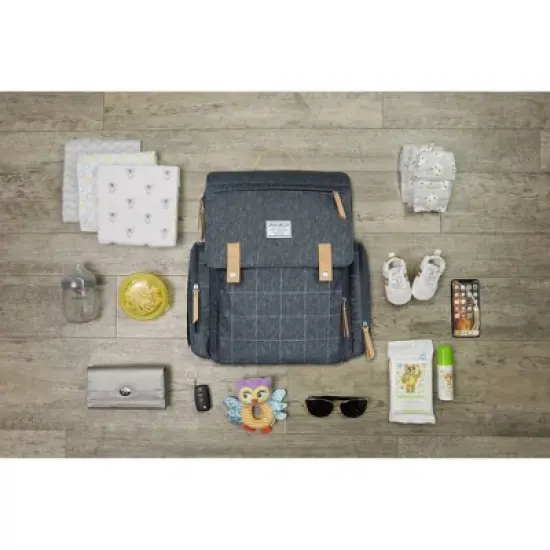 Eddie Bauer Cascade Plaid Diaper Bag - Gray image {11}