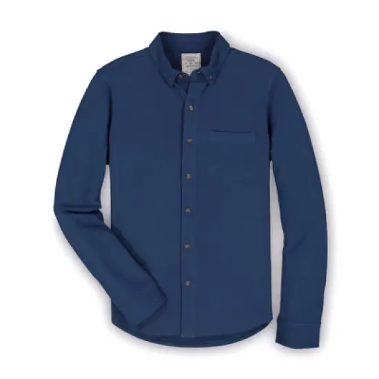 Hope & Henry Mens' Organic Cotton Pique Button Down Shirt image {3}