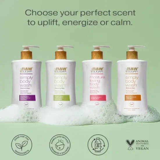 Raw Sugar Simply Body Wash - Raw Coconut + Mango - 40 fl oz image {6}