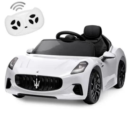 Licensed Maserati Gran Cabrio Ride-On Car for Kids, 12V Battery Powered, Remote Control, Spring Suspension, Double Doors, LED Lights image {11}