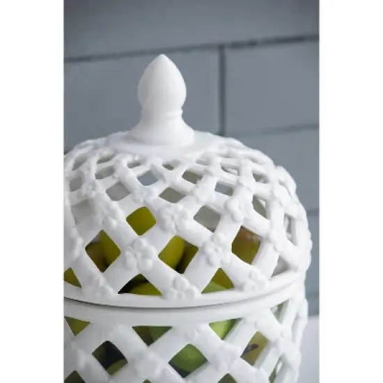 D8.5x11.5in Ballas Bird Lidded Jar image {2}