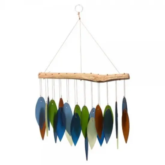 Home & Garden Atlantic Coast Windchime  -  One Wind Chime 14.0 Inches -  Spring Summer  -  Geblueg168  -  Glass  -  Multicolored image {1}