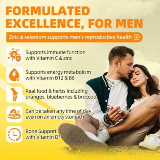 Alliwise Multivitamin & Minerals Capsules - Support Immunity & Energy, Healthy Hair & Skin - 120 Capsules image {3}