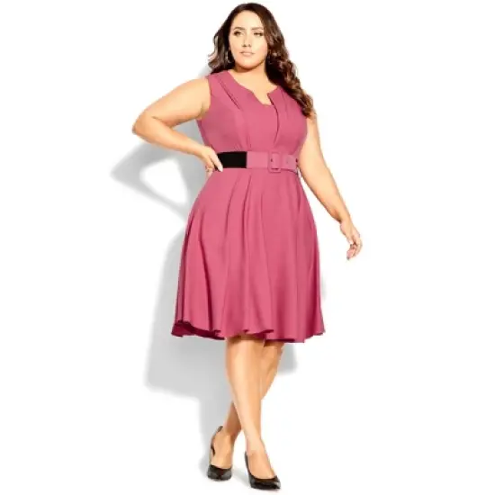 Women's Plus Size Katherine Dress - rosey | CITY CHIC image {3}