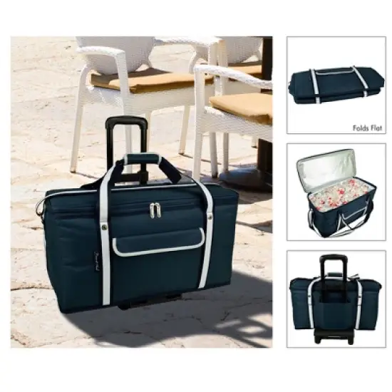 NCAA Clemson Tigers Folding Soft Sided Rolling Cooler - 64 cans image {2}