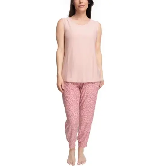 MUK LUKS Womens Chalked Cranberry 2 Piece Pajama Set image {4}