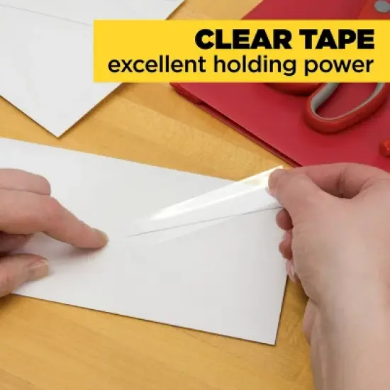 Scotch&reg; Transparent Tape, 3/4 in. x 275 in., 4 Dispensers/Pack: Gift Wrap & Packing Tape, Clear, Plastic, Refill image {8}