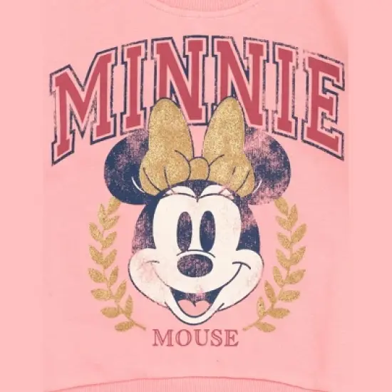 Disney Minnie Mouse Lilo & Stitch Girls Fleece Sweatshirt and Plaid Skirt Little Kid to Big Kid image {5}