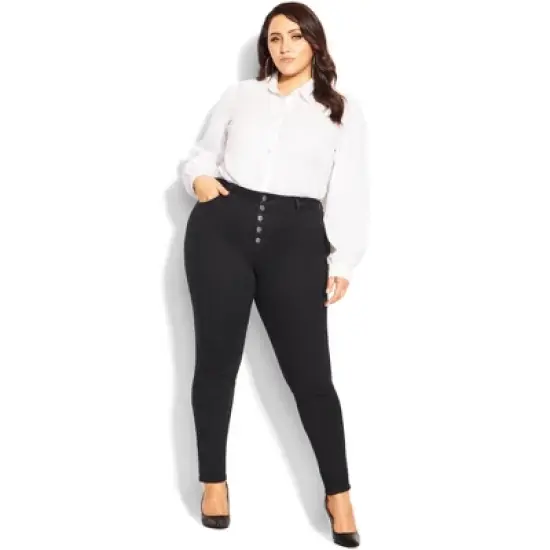 Women's Plus Size Harley Classic Skinny Jean - black | CITY CHIC image {6}
