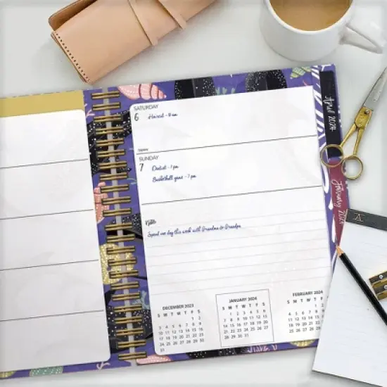 Lang 2024 Weekly/Monthly Planner 9.5"x7.75" File-It Flora & Fauna image {6}