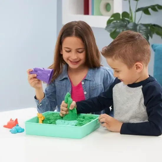 Kinetic Sand Sandbox Set Green image {5}