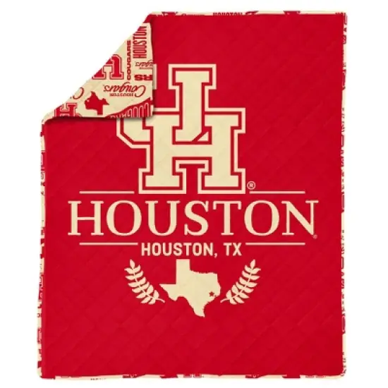 NCAA Houston Cougars 60 x 80 Quilted Throw Blanket image {5}