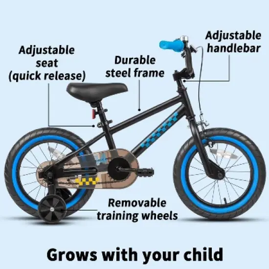 Itopfox Kids BMX Style Bike for Boys & Girls Ages 2-7, Toddler Bicycle with Training Wheels & Coaster Brake, Multiple Colors image {1}