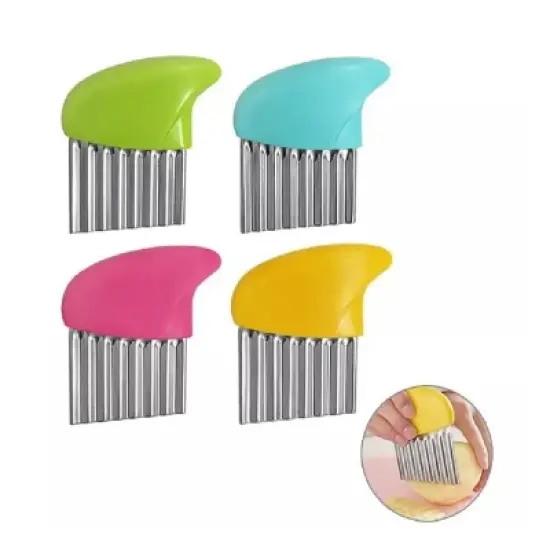 Kitcheniva Wavy Crinkle Cutter Set 4 Pcs image {1}