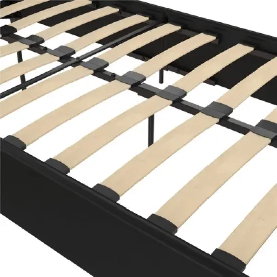 Dalia Tufted Faux Leather Bed - Room & Joy image {6}