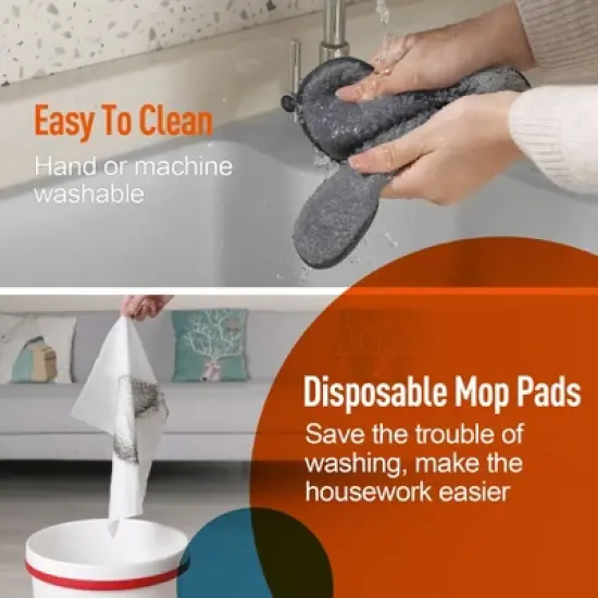 Racxily Effortless Wall Cleaning Mop with Disposable Pads,Versatile Triangle Design,Long Handle for High Reach, for Walls, Baseboards, and Ceilings image {6}