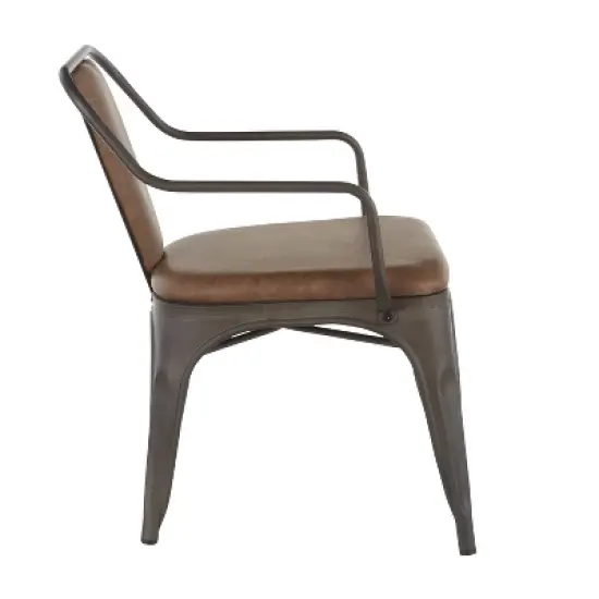 Set of 2 Oregon Industrial Dining Chairs Antiqued Espresso - LumiSource image {2}