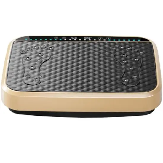 NAYSAYE Vibration Plate Exercise Machine Whole Body for Lymphatic Drainage Shaking Workout Board and Weight Loss, Golden Black, 20.5"*14.2"*4.5" image {7}