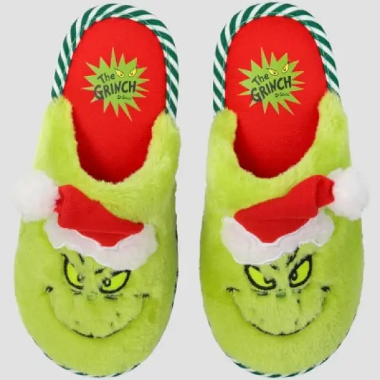 The Grinch Kids' Holiday Scuff Slippers - Green image {7}