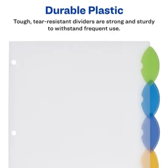 Avery&reg; Insertable Style Edge&trade; Plastic Dividers, 5-Tab Set, Multicolor, 6 Sets image {5}