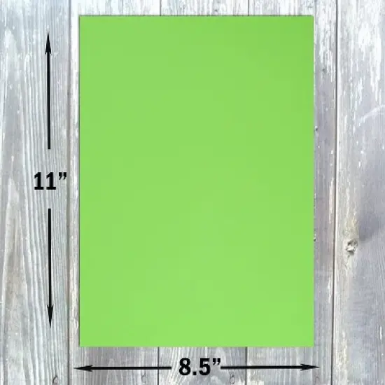 Hamilco Colored Cardstock Scrapbook Paper 8.5" x 11" Green Apple Color Card Stock Paper 50 Pack image {2}