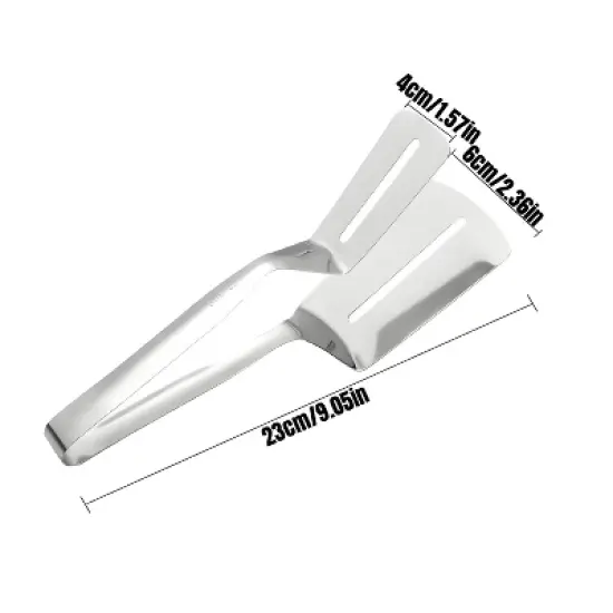 Kitcheniva 2 in 1 Multifunctional Stainless Steel Shovel Spatula with Clip image {3}