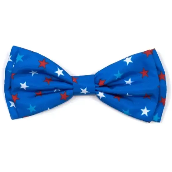 The Worthy Dog Patriotic Stars Bow Tie Adjustable Collar Attachment Accessory image {3}