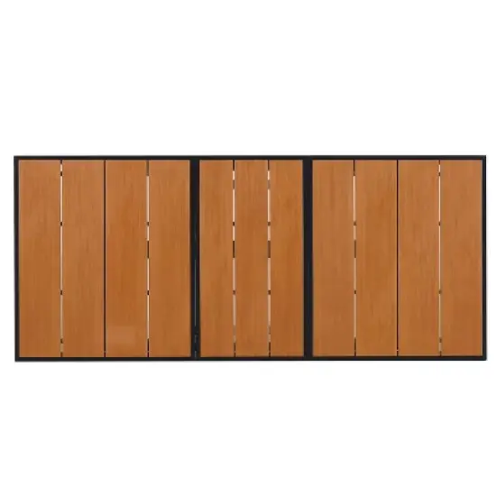 7 PCS Outdoor Dining Set with 6 Chairs, Extendable Table (62.9" to 82.6"), Adjustable for Personalized Arrangements, Black/Camel - ModernLuxe image {13}