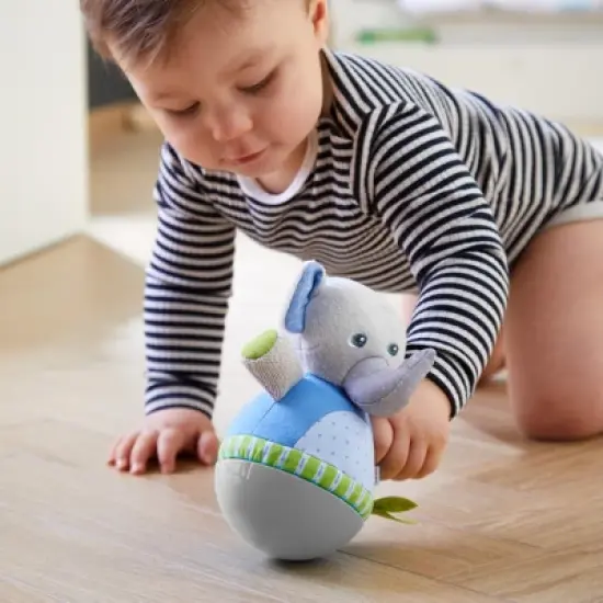 HABA Roly Poly Elephant Soft Wobbling & Chiming Baby Toy image {2}