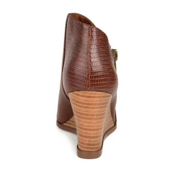 Journee Collection Womens Glam Tru Comfort Foam Inside Zip Wedge Booties image {2}