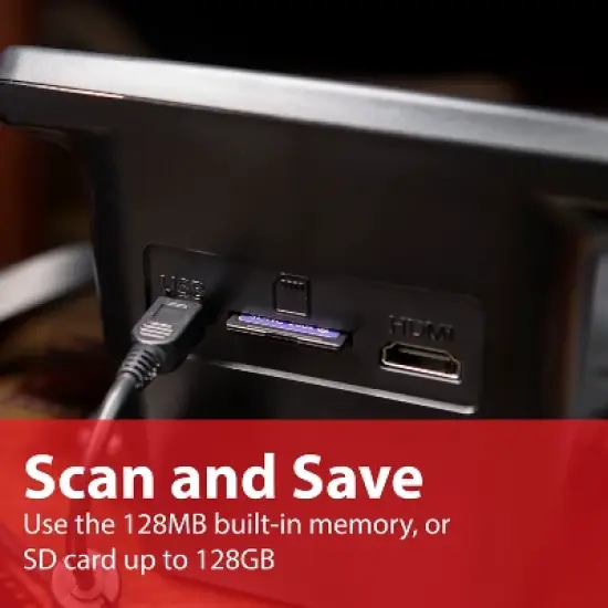 Magnasonic 24MP Film Scanner with Large 5" Display & HDMI, 35mm Negative Film Holders, Converts Film & Slides into JPEGS - Black image {5}