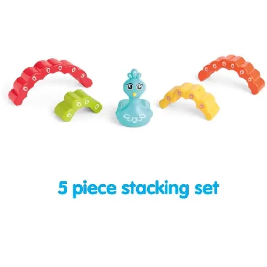 Kidoozie Rainbow Peacock Stacker, Many Ways to Stack, Colorful and engaging play, Easy to grasp, For Ages 12 months and up image {5}