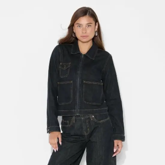 Women's Denim Utility Jacket - Wild Fable&trade; image {1}