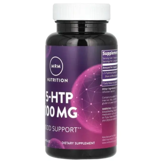 MRM Nutrition 5-HTP, 100 mg, 60 Vegan Capsules image {3}