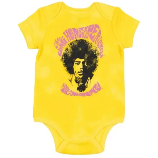 Jimi Hendrix 3 Pack Cuddly Short Sleeve Bodysuits Black/Yellow  image {1}