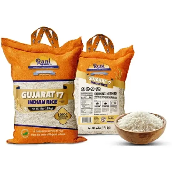 Gujarat 17 Indian Rice 64oz (4lbs) 1.81kg - Rani Brand Authentic Indian Products image {3}