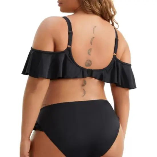 Elomi Women's Plus Size Plain Sailing Ruffle Underwire Bikini Top - ES7283 image {1}