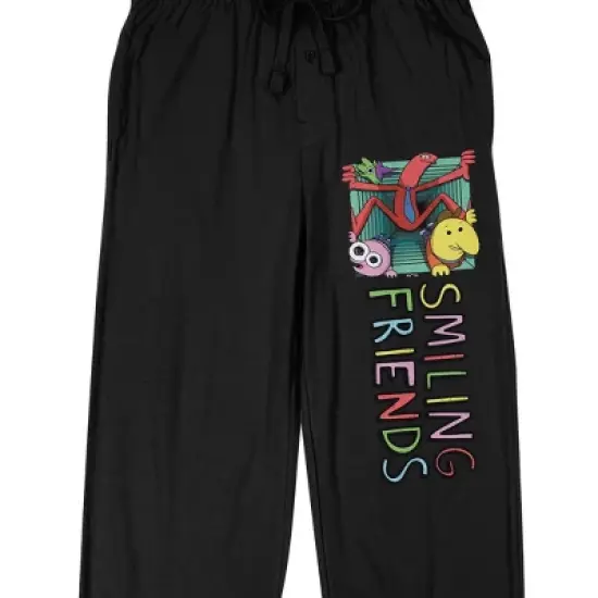 Smiling Friends Black Sleep Pajama Pants image {1}